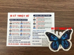In tag giấy hình bướm làm thẻ treo, in thẻ nhân viên chất lượng
